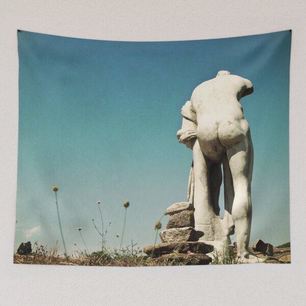 Item preview, Old Roman male nude torso in ancient Ostia designed and sold by FlatLandPrints.