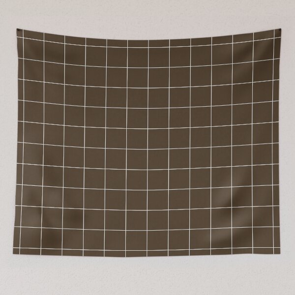 Item preview, Windowpane Check Grid (white/brown) designed and sold by Design Minds Boutique.
