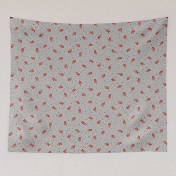 Item preview, Autumn Leaves Gray Pattern designed and sold by Magdalena Blaschke-Michalczyk.