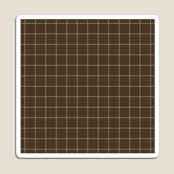 Item preview, Windowpane Check Grid (white/brown) designed and sold by Design Minds Boutique.