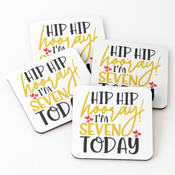 Item preview, Hip hip hooray I’m Seven today designed and sold by purpleblobart.