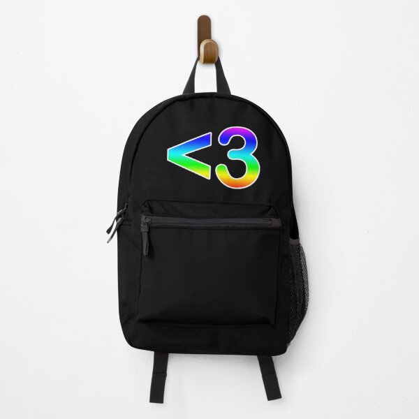 Item preview, Less Than Three Heart '<3' Emoji in Rainbow Gradient designed and sold by Bumblefuzzies.
