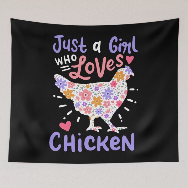 Item preview, Just A Girl Who Loves Chicken designed and sold by 4tomic.