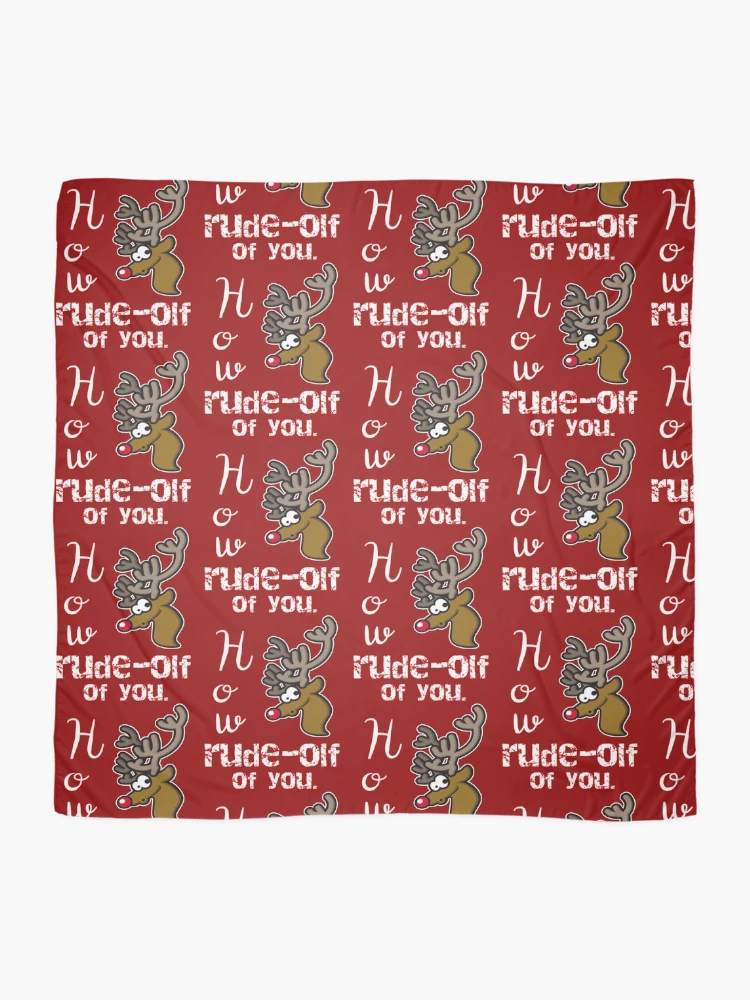 Thumbnail 2 of 3, Scarf, Reindeer Rude-olf  designed and sold by SharpThreadZ.