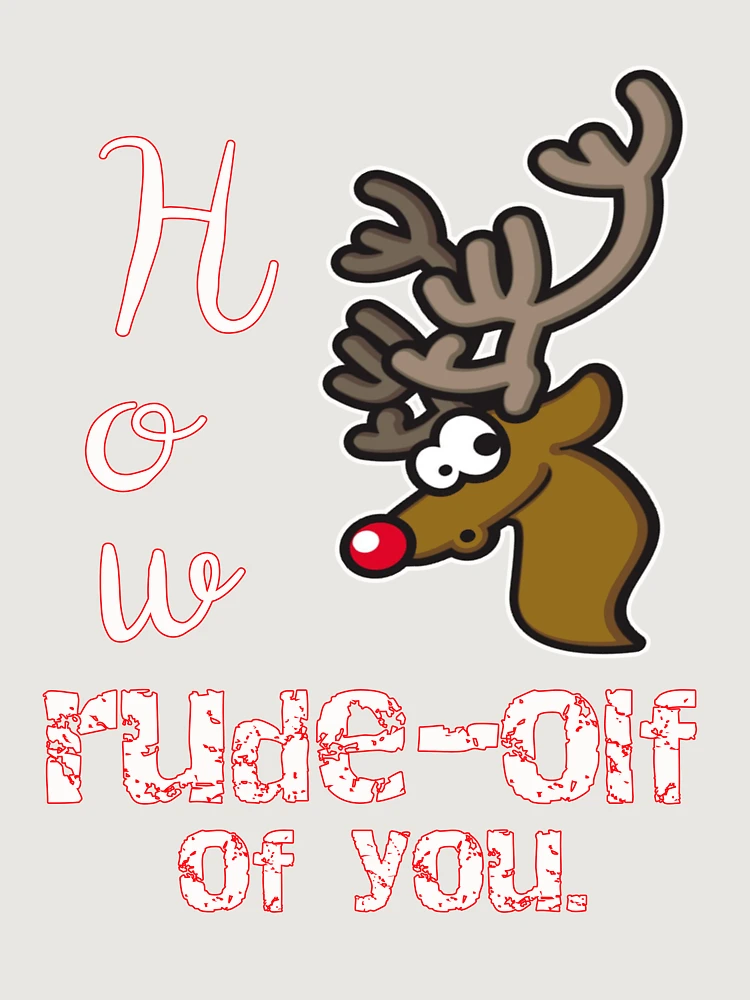 Thumbnail 6 of 6, Premium Oversized Hoodie, Reindeer Rude-olf  designed and sold by SharpThreadZ.