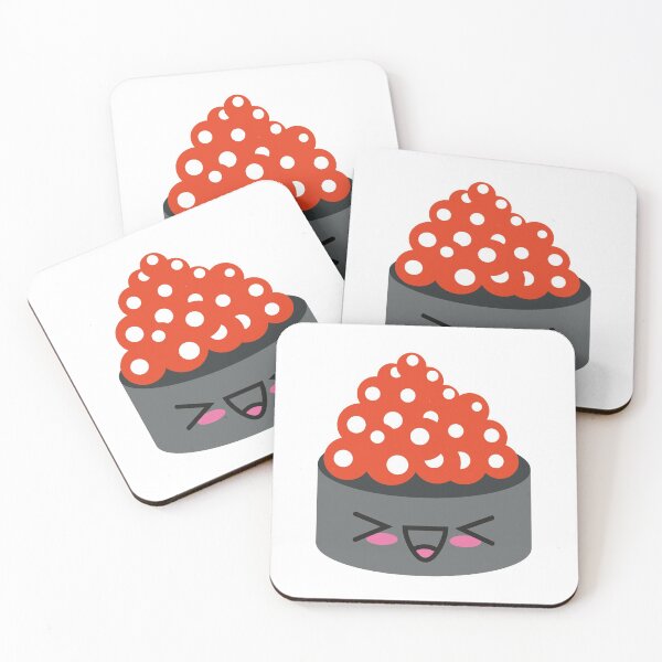 Item preview, kawaii sushi gunkan roe excited fish japan cute funny rice food designed and sold by korakai.