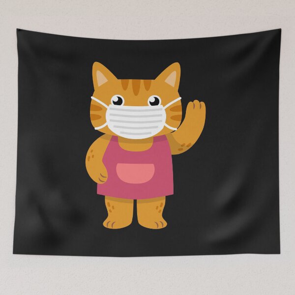 Item preview, Cute cat - cat - meow - stay home  designed and sold by Nouni-abdo.