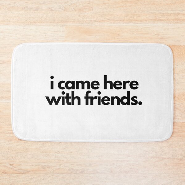 Item preview, Here with Friends White Lie Party Humor Quote designed and sold by luchik-and-co.
