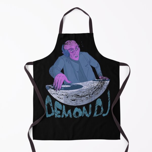 Item preview, Demon DJ Retro Scratched Disc Monster Halloween Design designed and sold by UrTops.