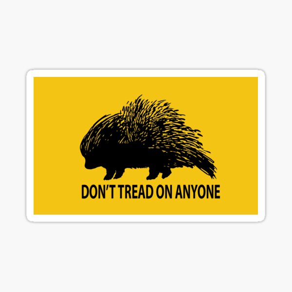 Don't Tread on Anyone Porcupine Sticker