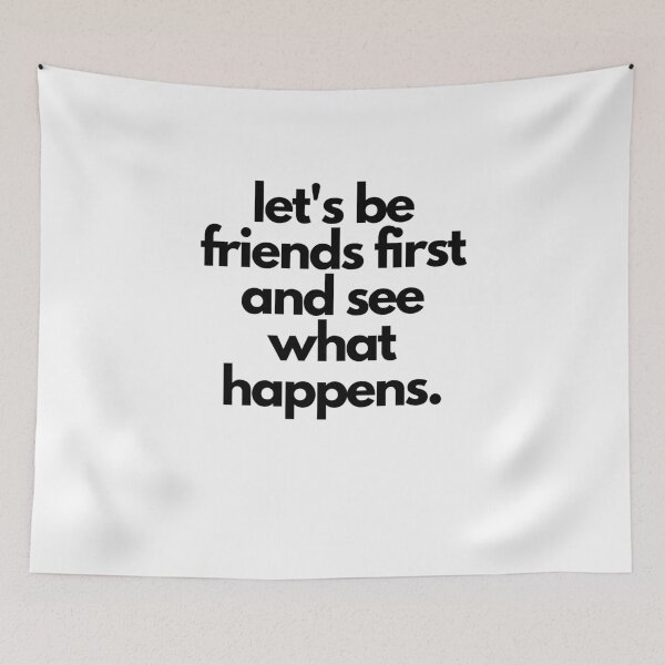 Item preview, Let's Be Friends White Lie Party Quote  designed and sold by luchik-and-co.