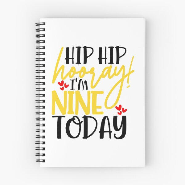 Item preview, Hip hip hooray I’m Nine today designed and sold by purpleblobart.