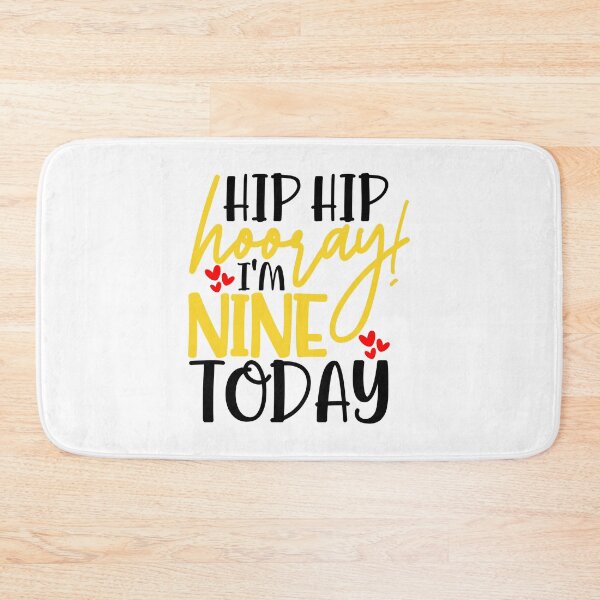 Item preview, Hip hip hooray I’m Nine today designed and sold by purpleblobart.