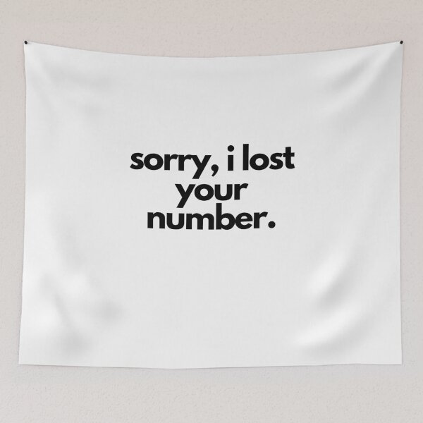 Item preview, Lost Your Phone Number White Lie Party Quote  designed and sold by luchik-and-co.