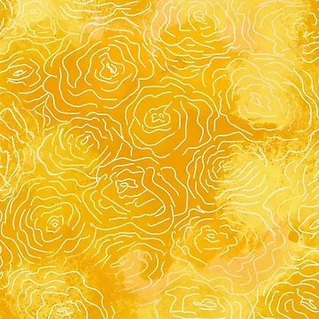 Artwork thumbnail, Yellow Hand-drawn Roses by katthomas