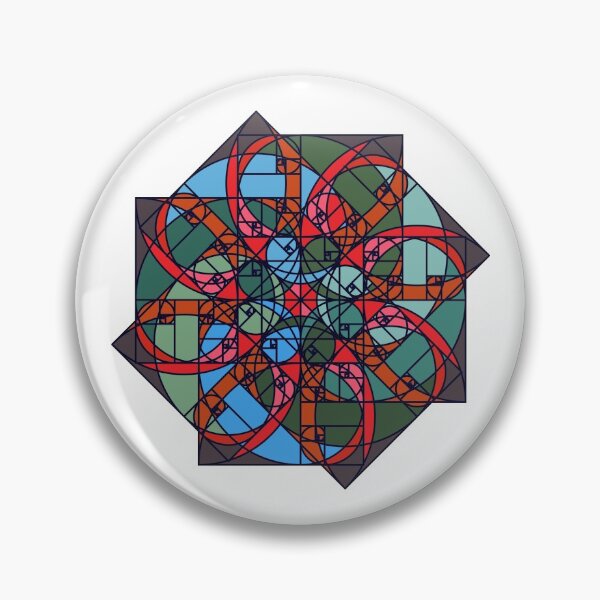 Item preview, “The Flower of fire” - Golden rule - geometric shape -pattern - colorful designed and sold by BDLVandFriends.