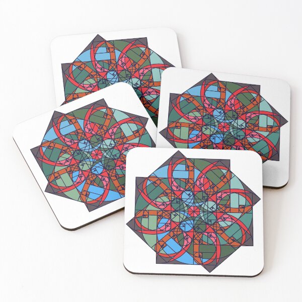 Item preview, “The Flower of fire” - Golden rule - geometric shape -pattern - colorful designed and sold by BDLVandFriends.