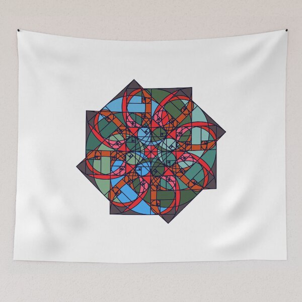 Item preview, “The Flower of fire” - Golden rule - geometric shape -pattern - colorful designed and sold by BDLVandFriends.