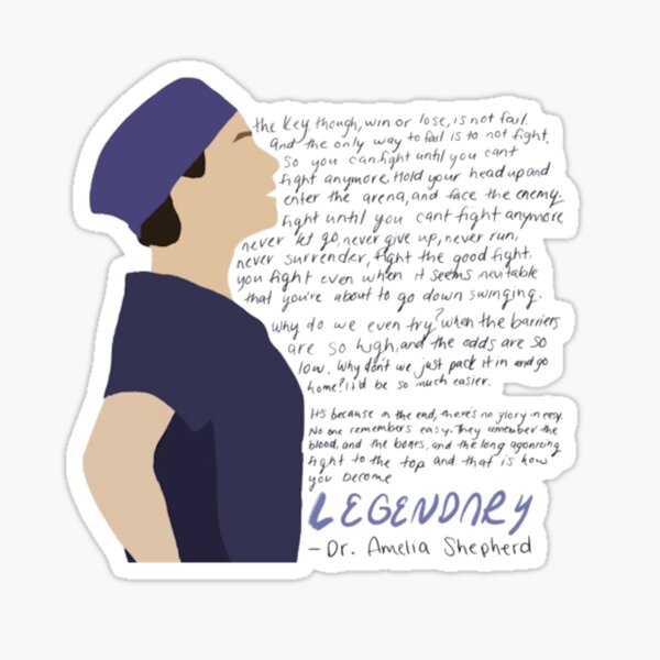 Amelia Superheroes Quote Sticker