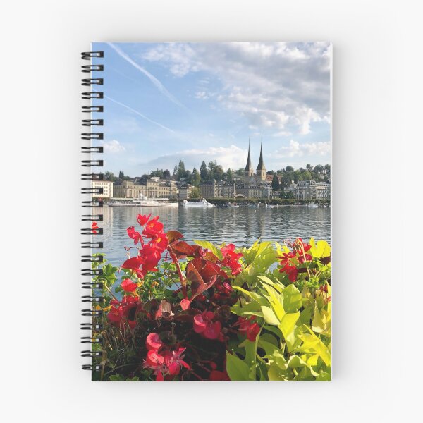 Item preview, Lake Lucerne and Flowers designed and sold by FrogAndFeather.