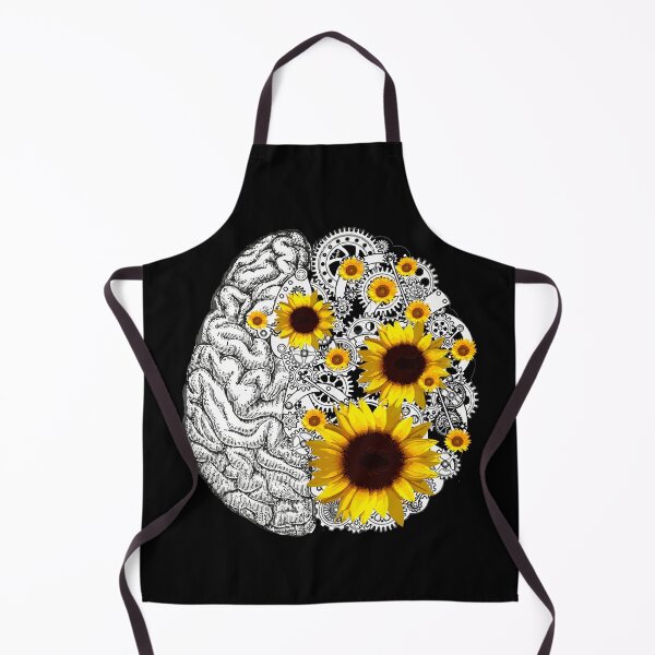 Item preview, Mental health brain gears psychology, sunflowers designed and sold by Collagedream.