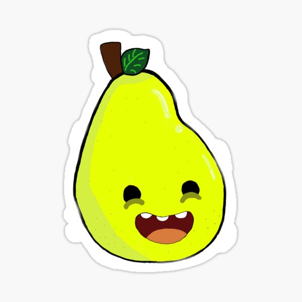 Cute Pear Sticker Sticker For Sale By Aestheticart101 Redbubble 