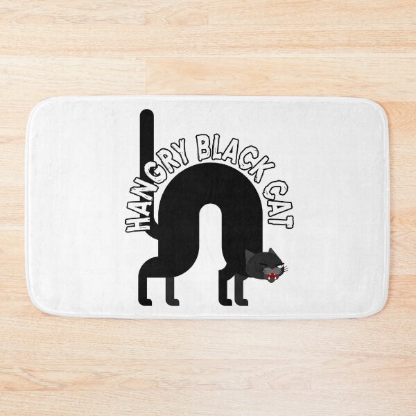 Item preview, Funny Hangry Black Cat designed and sold by dreamofdenim.
