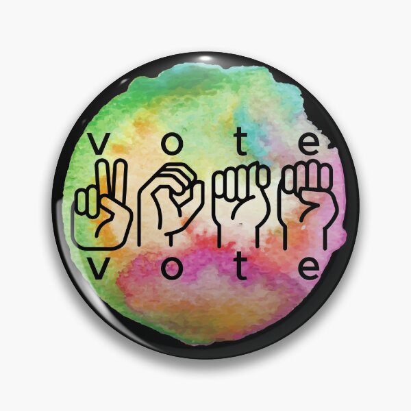 Item preview, VOTE in American Sign Language (ASL) with Text designed and sold by LilWildflowers.