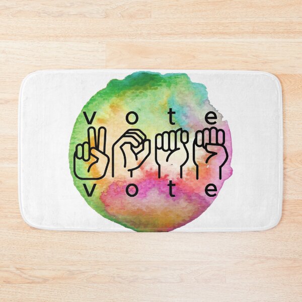 Item preview, VOTE in American Sign Language (ASL) with Text designed and sold by LilWildflowers.