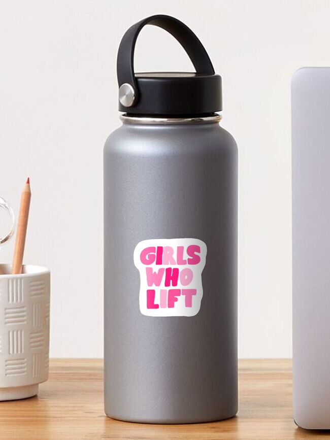 Thumbnail 1 of 3, Sticker, girls who lift pink designed and sold by ktnlifts.