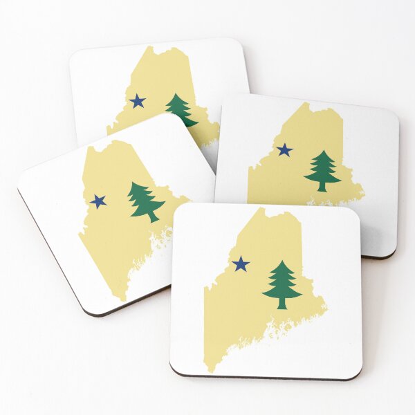 Item preview, Flag of Maine (1901 to 1909) on Map of Maine  designed and sold by Chris Munz.