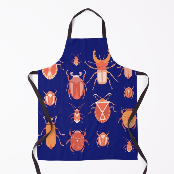 Item preview, Orange beetles in a row on dark blue designed and sold by shushunya13.