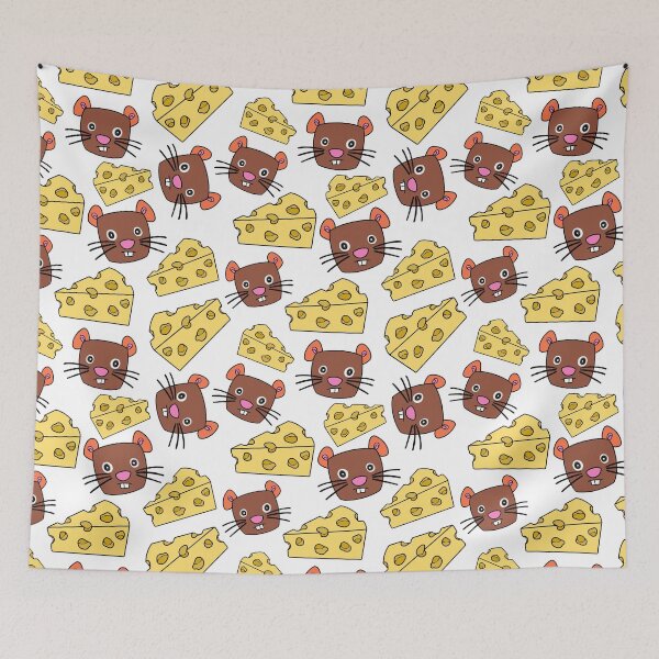 Item preview, Cheese and mouse pattern designed and sold by owlwithapencil.