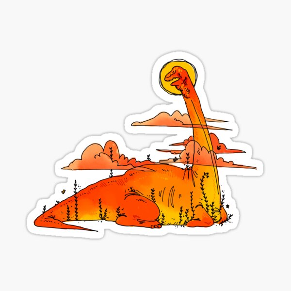 Artikel-Vorschau von Sonnenuntergang Brachiosaurus, designt und verkauft von mushroomsoup65.