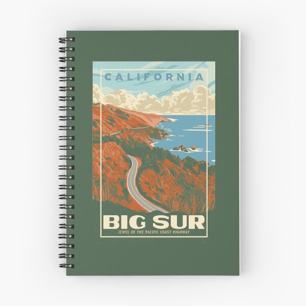Item preview, Big Sur California Original WPA Poster Style Retro Design designed and sold by giantstepdesign.