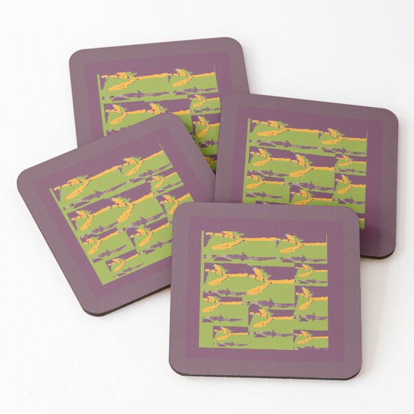 Item preview, Colorado Ranch, Barbed Wire fiber art in green plum orange designed and sold by djrunnels.