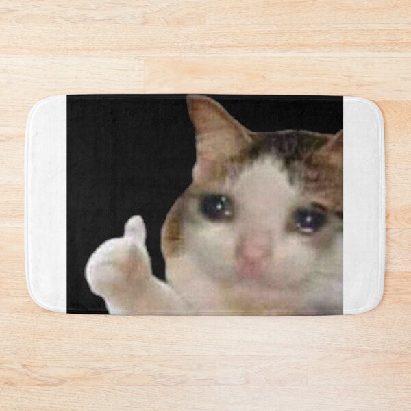 Item preview, Crying Cat Thumbs Up Meme designed and sold by cnon626.