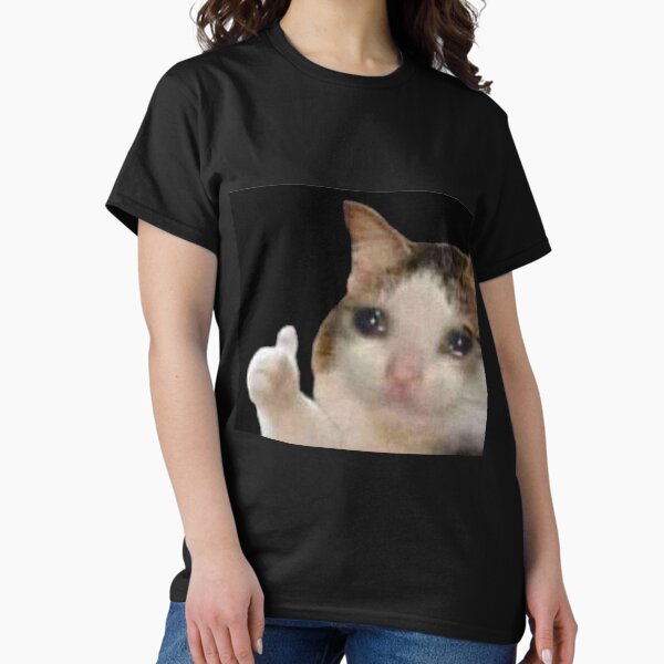 Item preview, Crying Cat Thumbs Up Meme designed and sold by cnon626.