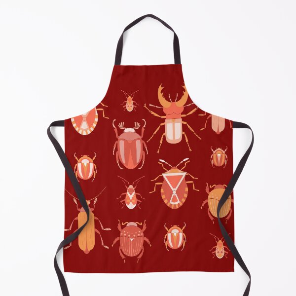 Item preview, Orange beetles in a row on red designed and sold by shushunya13.