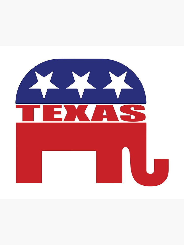 "Texas Republican Elephant" Art Print by Republican Redbubble