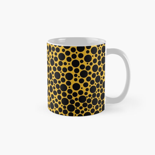 Item preview, Black polka dots on yellow background designed and sold by avion-en-papier.