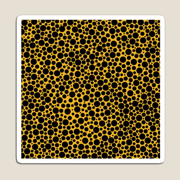 Item preview, Black polka dots on yellow background designed and sold by avion-en-papier.