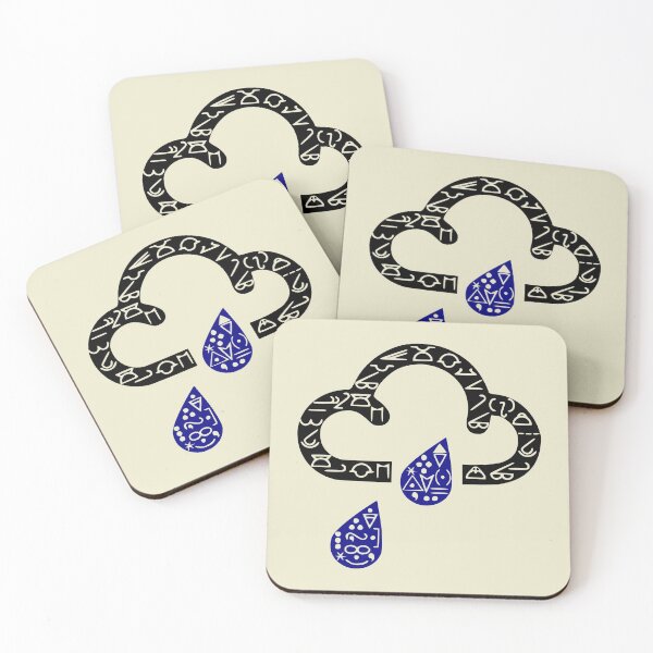 Item preview, Retro cloud and rain symbols  designed and sold by MorvernDesigns.