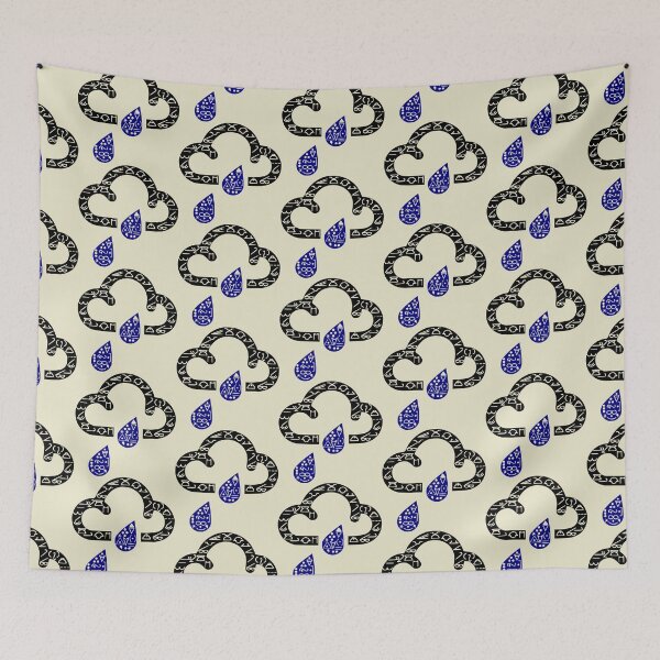 Item preview, Retro cloud and rain symbols  designed and sold by MorvernDesigns.