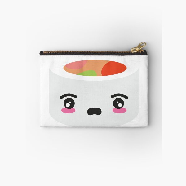 Item preview, kawaii sushi uramaki scared cute funny food rice japanese fish designed and sold by korakai.