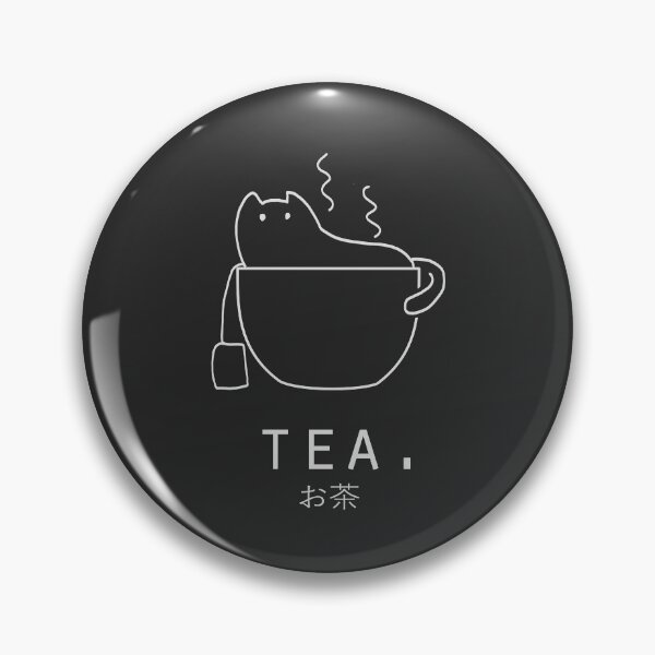Item preview, Tea "Ocha" with Kawaii Cat Japanese Minimalist Simple Art (Black) designed and sold by Neroaida.