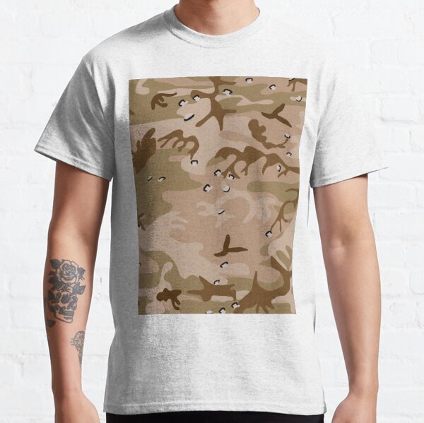 Desert Gulf Brown Camouflage Abstract Pattern, RBSSG Classic T-Shirt