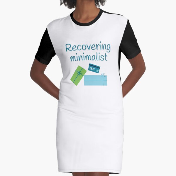 Recuperando minimalista - azul y verde Vestido camiseta