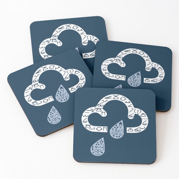 Item preview, Cloud and rain weather map symbols  designed and sold by MorvernDesigns.