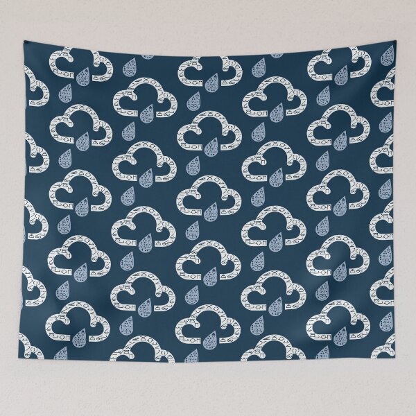 Item preview, Cloud and rain weather map symbols  designed and sold by MorvernDesigns.